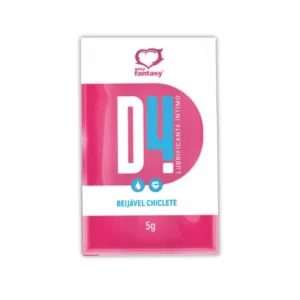 D4 Lubrificante Íntimo Beijável 5G - Sabor Chiclete