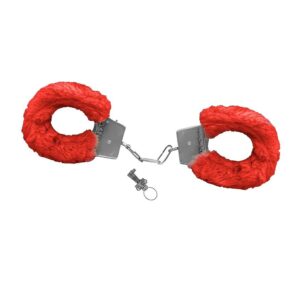 Algema de Metal Revestida de Pelúcia (Vermelho)